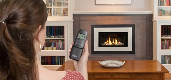 Woman using Valor Remote Control from Far