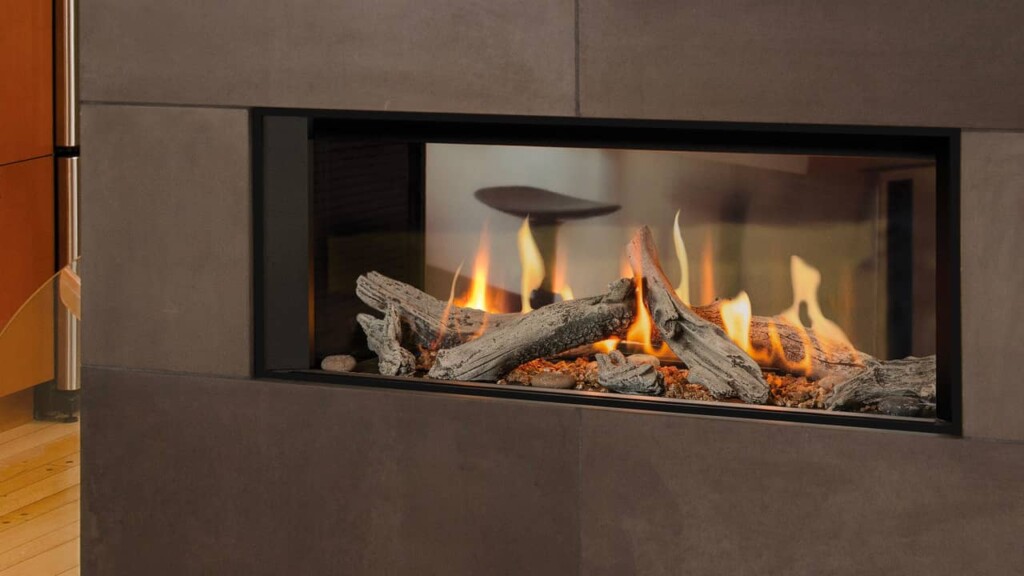 Double-sided Valor gas fireplace