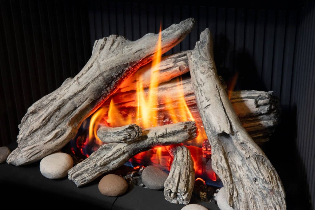 Valor driftwood gas fireplace logs